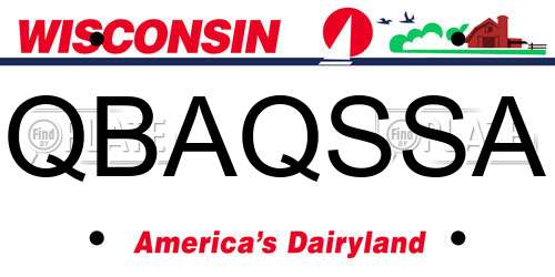 QBAQSSA Wisconsin License Plate