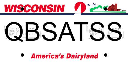 QBSATSS Wisconsin License Plate