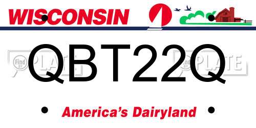 QBT22Q Wisconsin License Plate