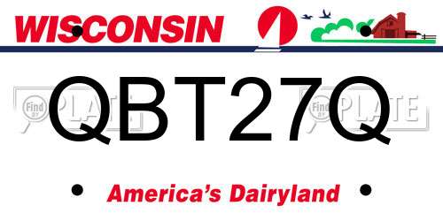QBT27Q Wisconsin License Plate