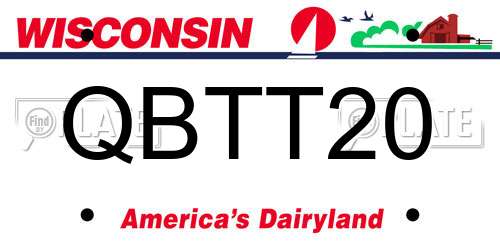 QBTT20 Wisconsin License Plate