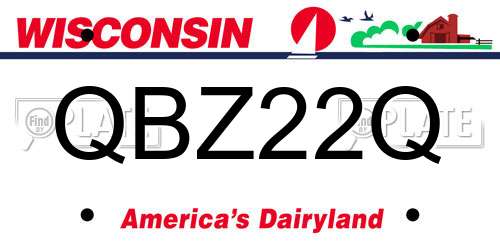 QBZ22Q Wisconsin License Plate