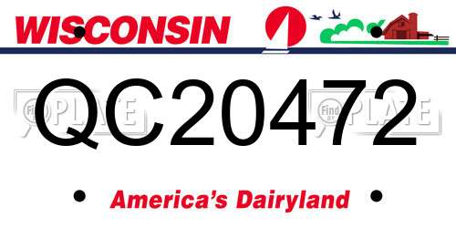 QC20472 Wisconsin License Plate