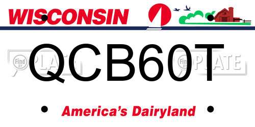 QCB60T Wisconsin License Plate