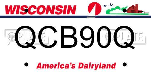 QCB90Q Wisconsin License Plate