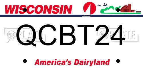 QCBT24 Wisconsin License Plate