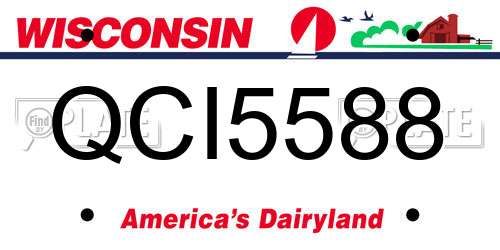 QCI5588 Wisconsin License Plate