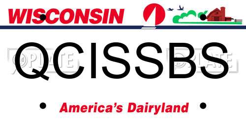 QCISSBS Wisconsin License Plate