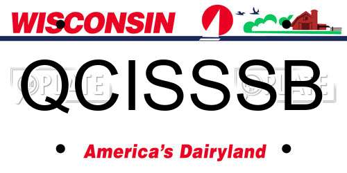 QCISSSB Wisconsin License Plate