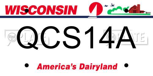 QCS14A Wisconsin License Plate