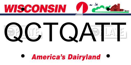 QCTQATT Wisconsin License Plate
