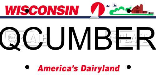 QCUMBER Wisconsin License Plate