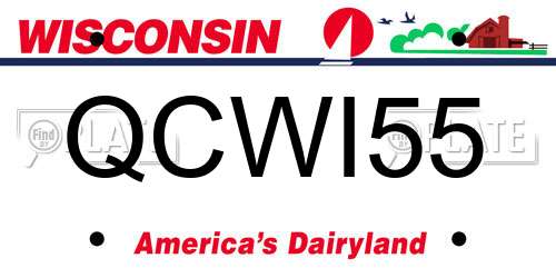 QCWI55 Wisconsin License Plate