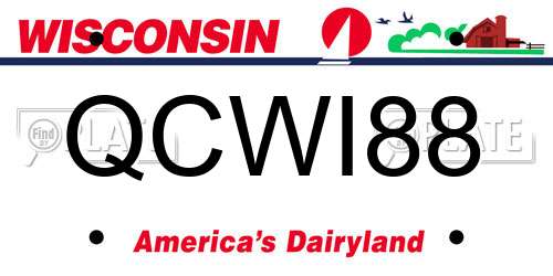 QCWI88 Wisconsin License Plate
