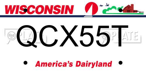 QCX55T Wisconsin License Plate