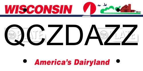 QCZDAZZ Wisconsin License Plate