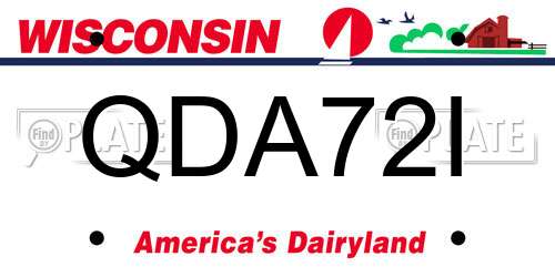 QDA72I Wisconsin License Plate