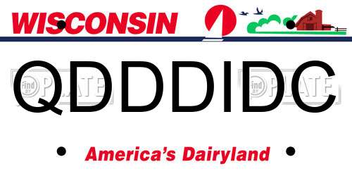 QDDDIDC Wisconsin License Plate