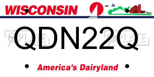 QDN22Q Wisconsin License Plate