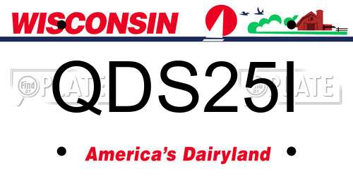 QDS25I Wisconsin License Plate