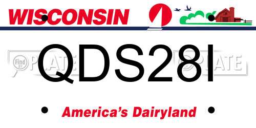 QDS28I Wisconsin License Plate