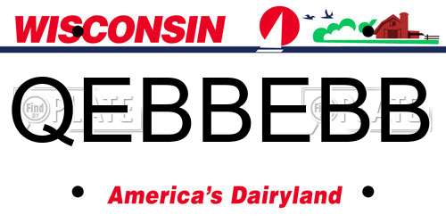 QEBBEBB Wisconsin License Plate