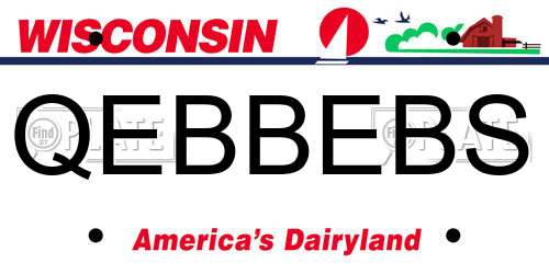 QEBBEBS Wisconsin License Plate
