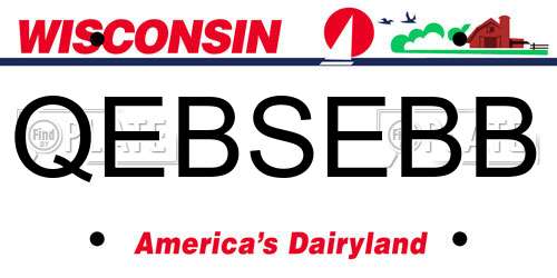 QEBSEBB Wisconsin License Plate