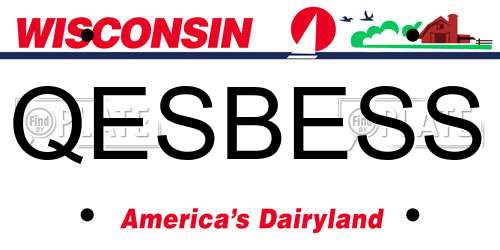 QESBESS Wisconsin License Plate