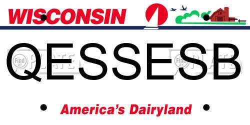 QESSESB Wisconsin License Plate