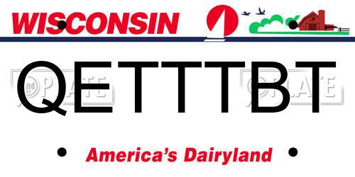 QETTTBT Wisconsin License Plate