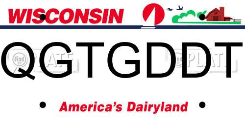 QGTGDDT Wisconsin License Plate