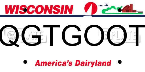 QGTGOOT Wisconsin License Plate