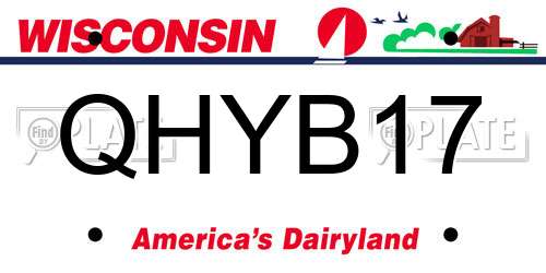 QHYB17 Wisconsin License Plate