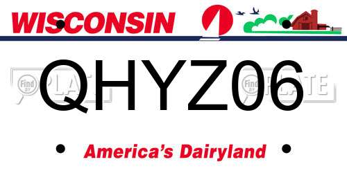 QHYZ06 Wisconsin License Plate