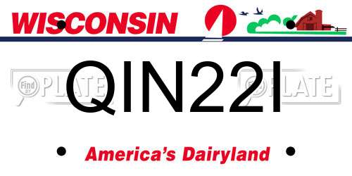 QIN22I Wisconsin License Plate
