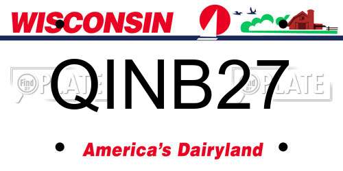 QINB27 Wisconsin License Plate