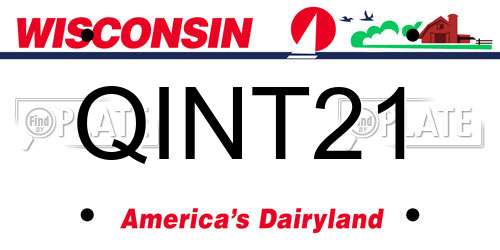 QINT21 Wisconsin License Plate