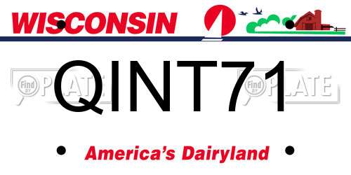 QINT71 Wisconsin License Plate