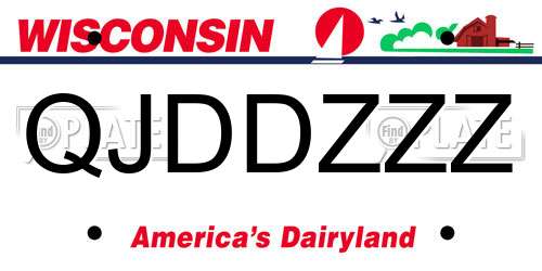 QJDDZZZ Wisconsin License Plate