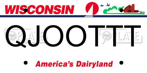 QJOOTTT Wisconsin License Plate