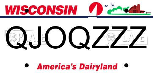 QJOQZZZ Wisconsin License Plate