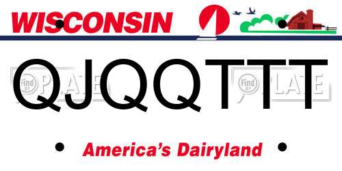 QJQQTTT Wisconsin License Plate