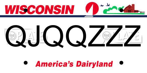QJQQZZZ Wisconsin License Plate
