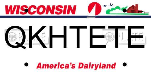 QKHTETE Wisconsin License Plate