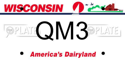 QM3 Wisconsin License Plate
