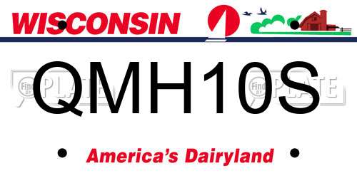 QMH10S Wisconsin License Plate