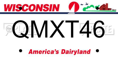QMXT46 Wisconsin License Plate