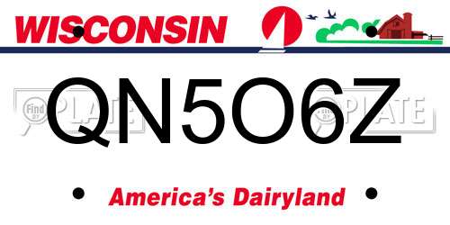 QN5O6Z Wisconsin License Plate