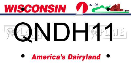 QNDH11 Wisconsin License Plate
